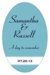 Classic Large Oval Wedding Labels 3.25x5